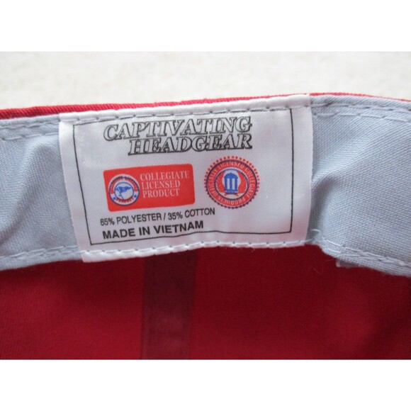 Oklahoma Sooners Hat Cap Strap Back One Size Red White NCAA College Football Men - Picture 10 of 10